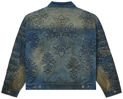 VALLEY DREAMS Religion Denim Jacket 'Midrinse'