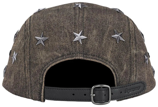 Supreme Stars Studded Denim Camp Cap 'Washed Black'