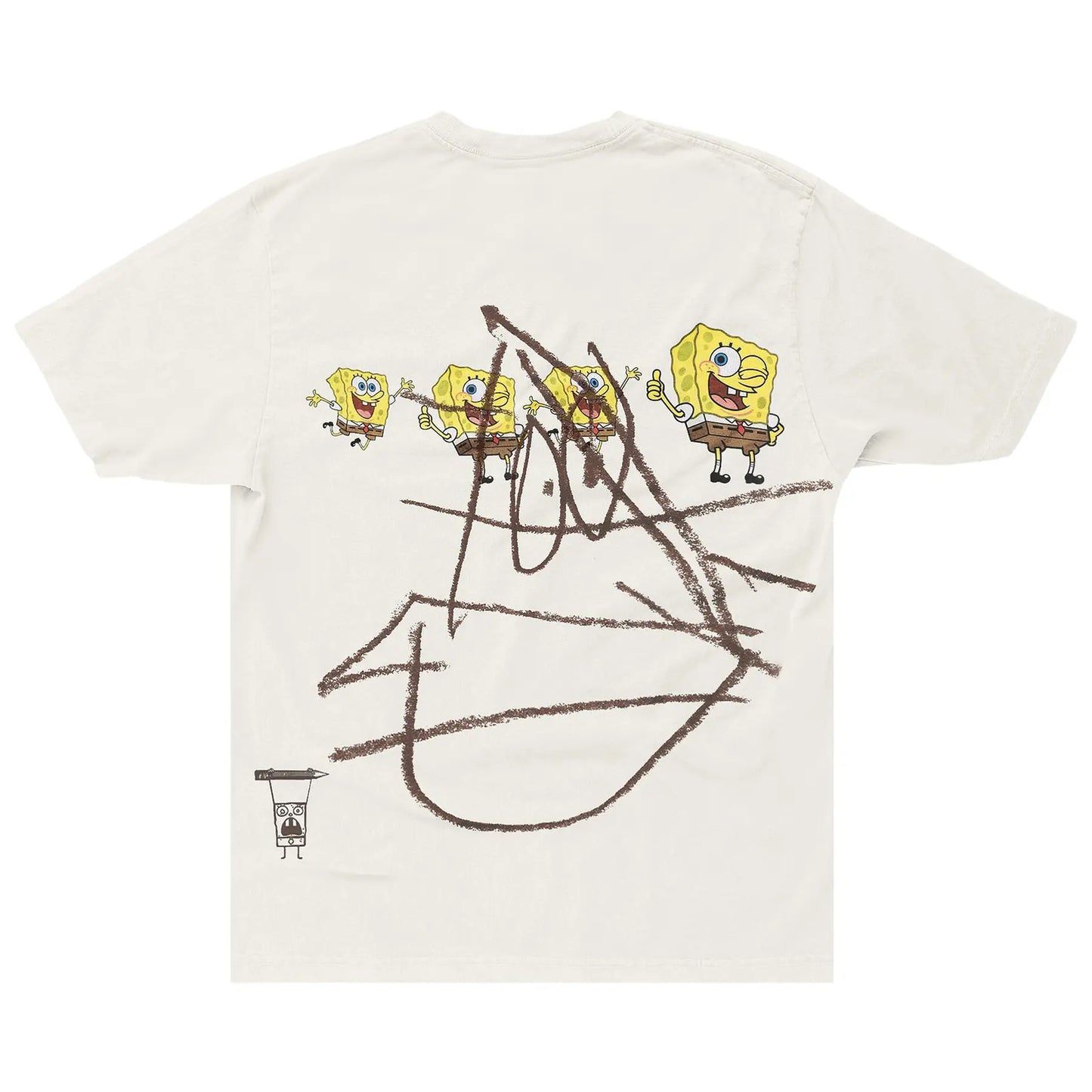 Travis Scott Cactus Jack x Spongebob Doodlebob II Tee White