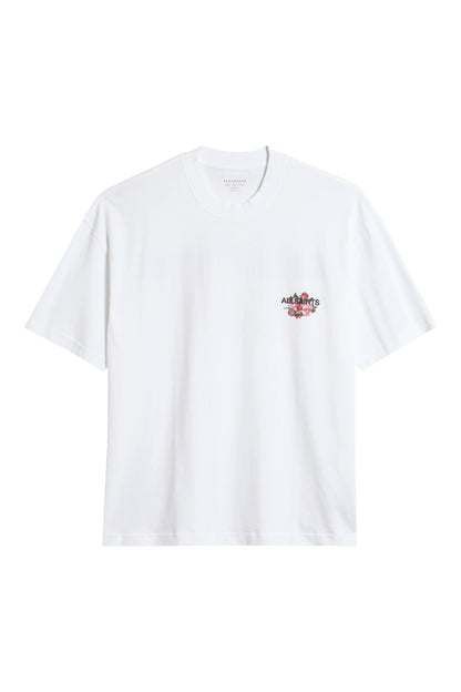 All Saints ROZA  Print T-shirt  chalk white