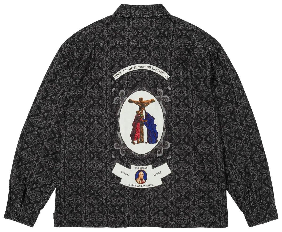 Supreme Devotion Flannel Zip Up Shirt 'Black'