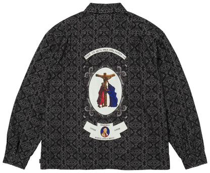 Supreme Devotion Flannel Zip Up Shirt 'Black'