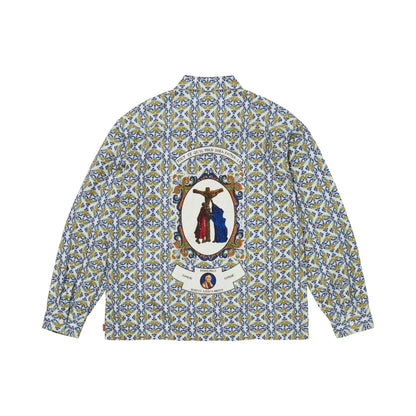 Supreme Devotion Flannel Zip Up Shirt 'White'