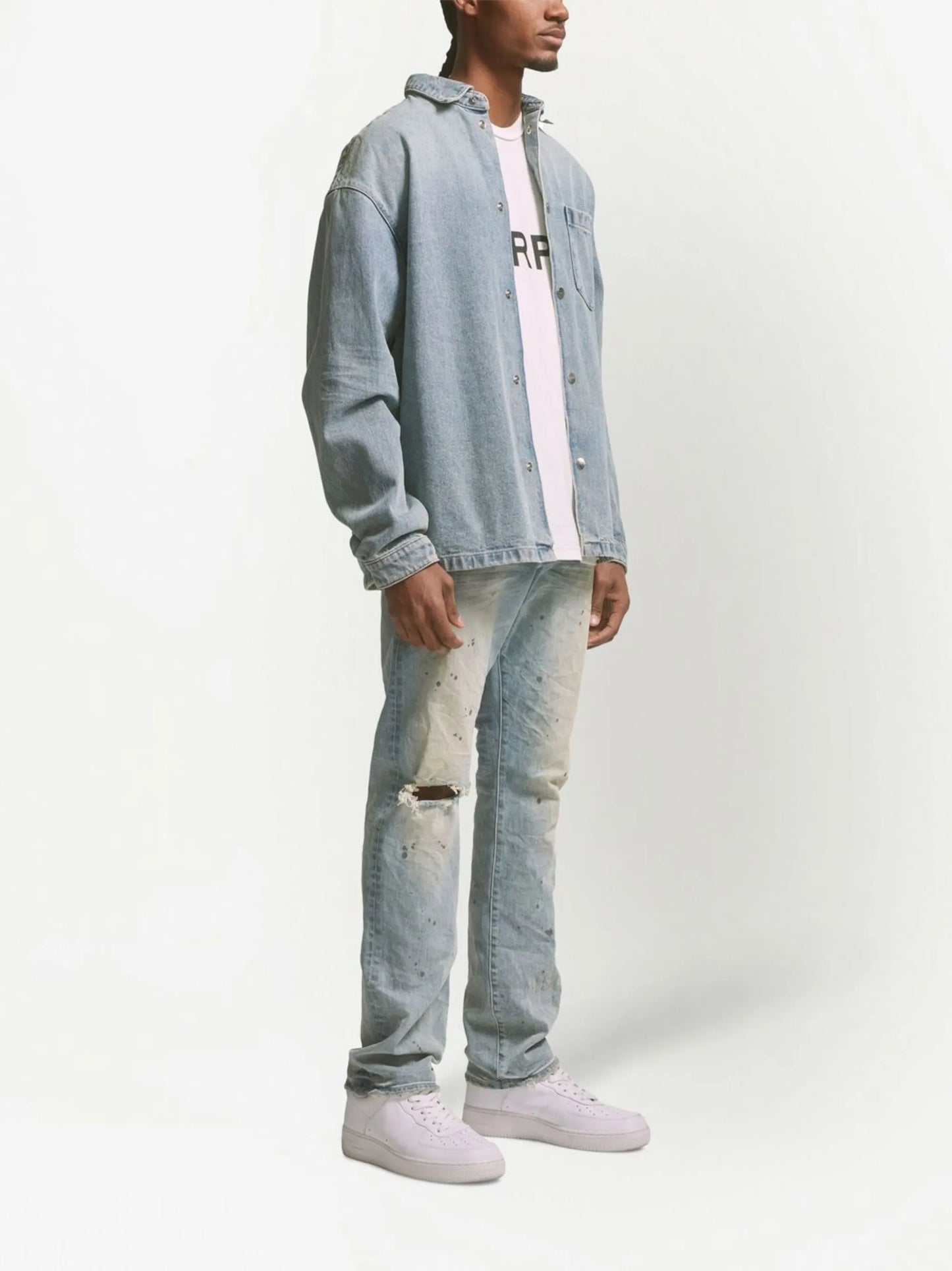 PURPLE BRAND Nonstretch Denim Shirt Jacket