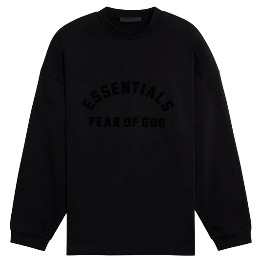 Fear of God ESSENTIALS Jet Black Long Sleeve T-Shirt