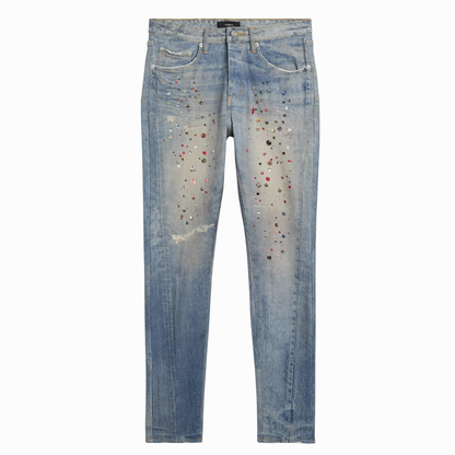Purple Brand Jewel Print Skinny Jeans