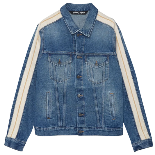 Palm Angels Track Denim Jacket 'Light Blue'