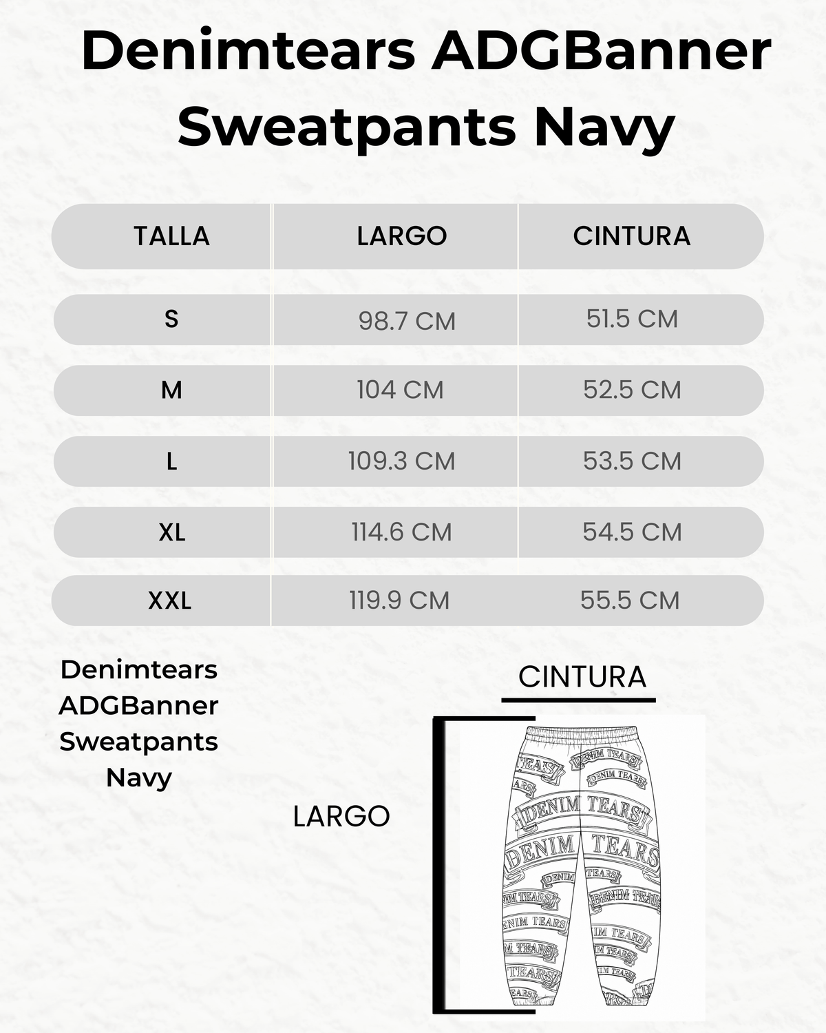 Denim Tears ADGBanner Sweatpants Navy