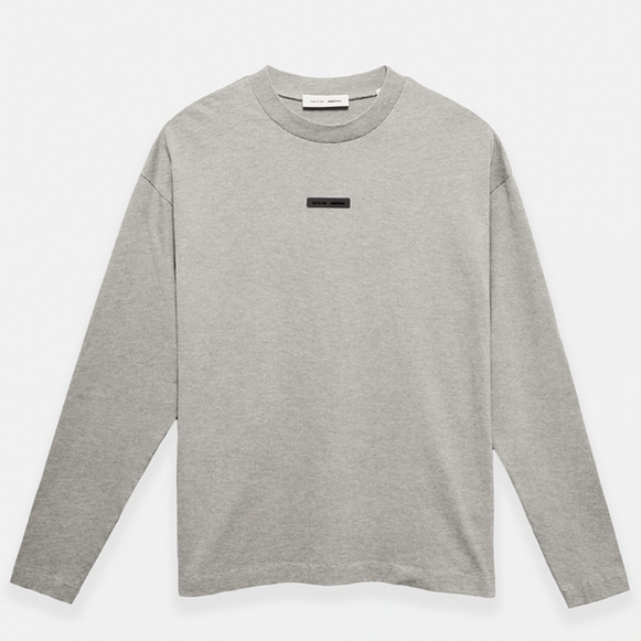 Fear of God ESSENTIALS Concrete Heather Classic Fit Long Sleeve T-Shirt