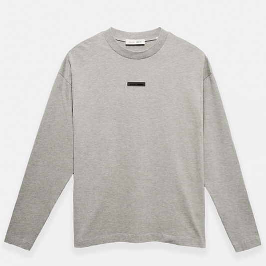 Fear of God ESSENTIALS Concrete Heather Classic Fit Long Sleeve T-Shirt