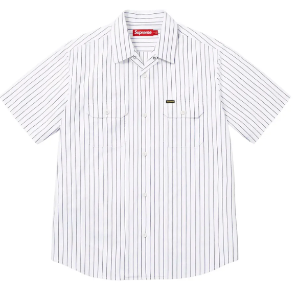 Supreme Ghostface Short-Sleeve Work Shirt 'Stripe'
