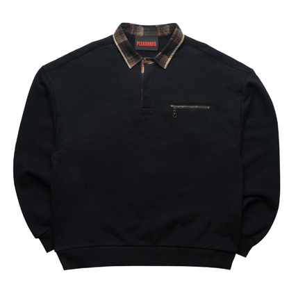 Pleasures Town Polo Crewneck Black