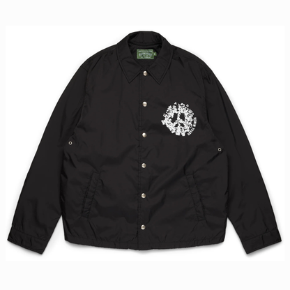 Denimtears Peace Wreath Coaches Jacket Black