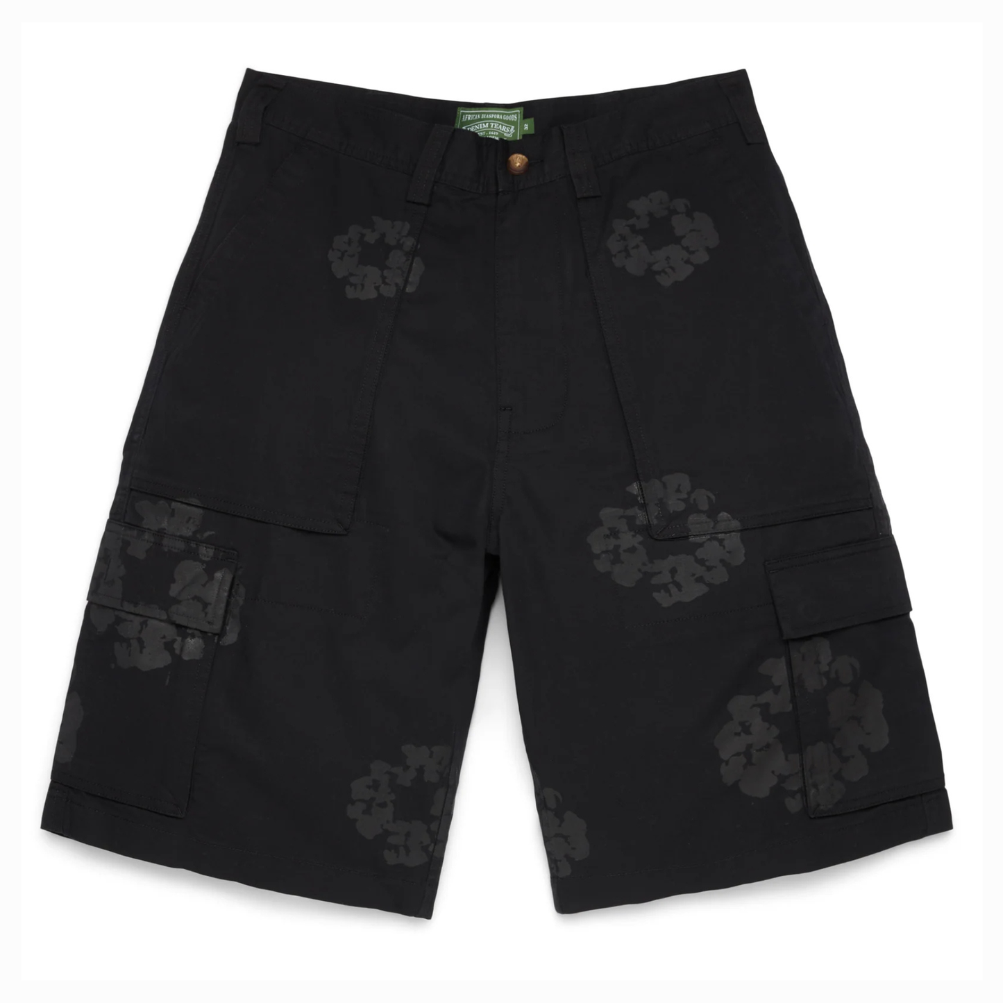 Denimtears Mono Wreath Cargo Short Black