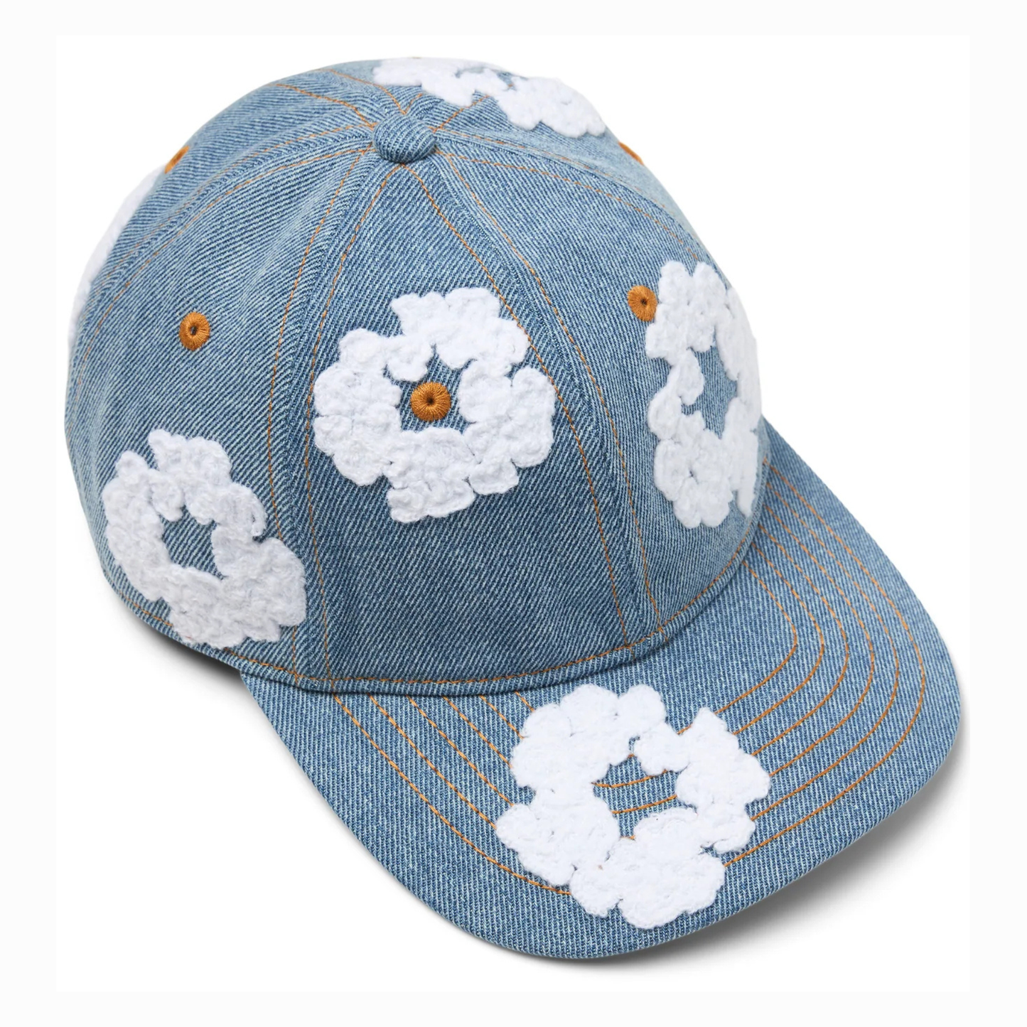 Denim Tears Cotton Wreath Raw Denim Cap-Light Wash