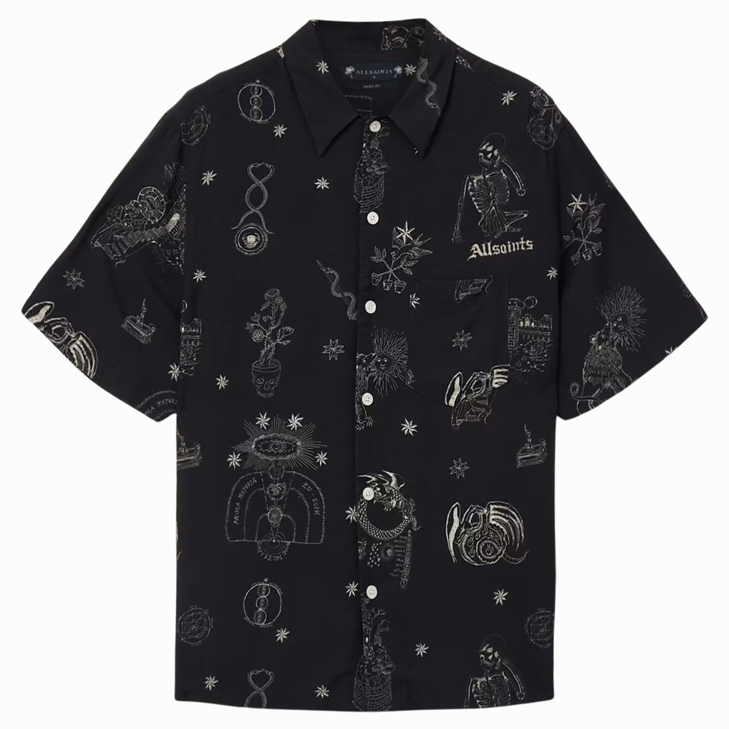 All Saints Terra Linen Blend Oversized Shirt