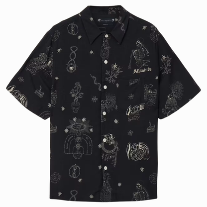 All Saints Terra Linen Blend Oversized Shirt