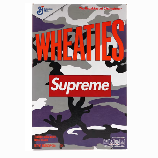 Supreme Wheaties Cereal Box Purple Camo (no apta para el consumo humano)