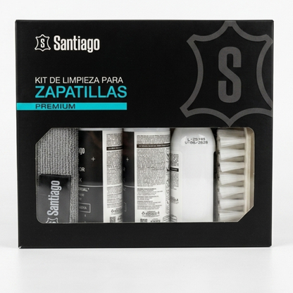 Kit Doble de Limpieza + Desodorante de Zapatillas + 2 Cepillos Especiales Santiago