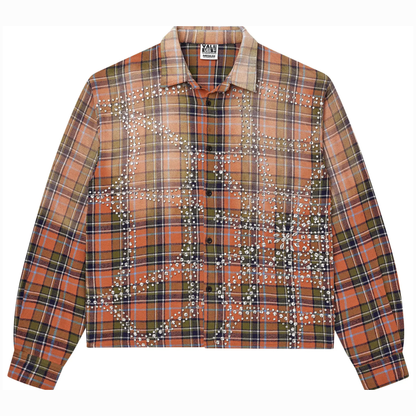Valley Dreams Pumpkin Patch Flannel 'Orange/Green'