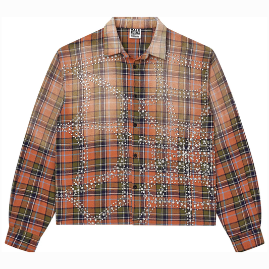 Valley Dreams Pumpkin Patch Flannel 'Orange/Green'