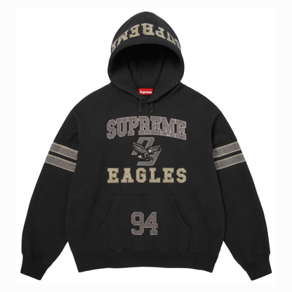 Supreme Rhinestone Eagle Hooded Sweatshirt 'Black'