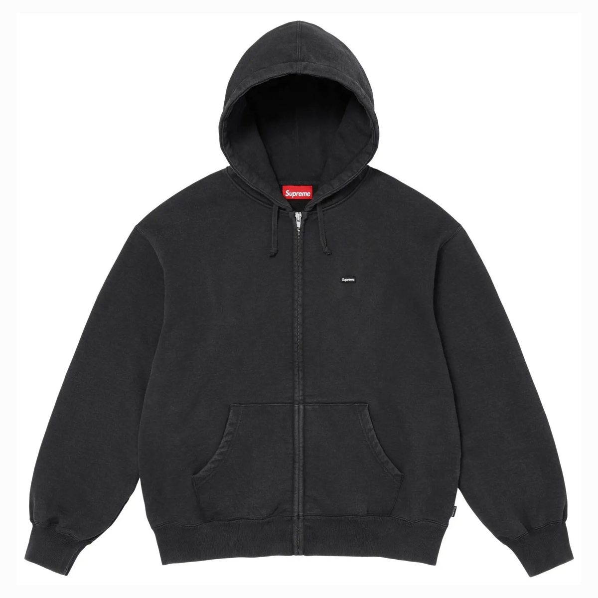 Supreme Small Box Zip Up Hooded Sweatshirt 'Black'