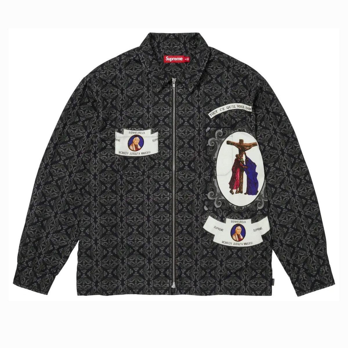 Supreme Devotion Flannel Zip Up Shirt 'Black'