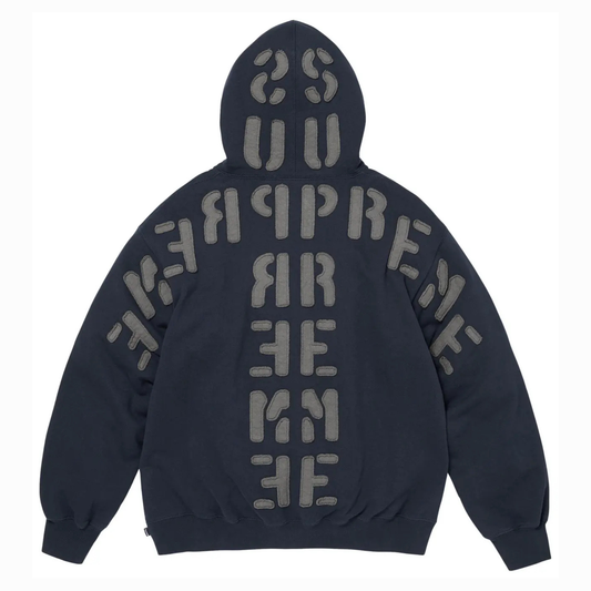 Supreme Mirrored Appliqué Hooded Sweatshirt 'Navy'