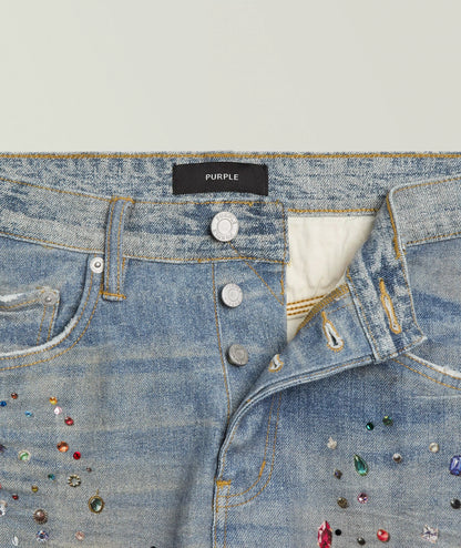 Purple Brand Jewel Print Skinny Jeans