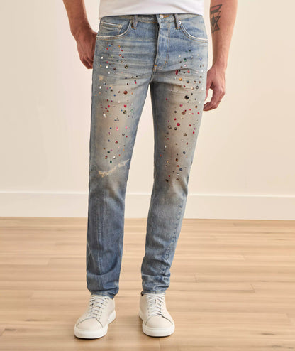 Purple Brand Jewel Print Skinny Jeans