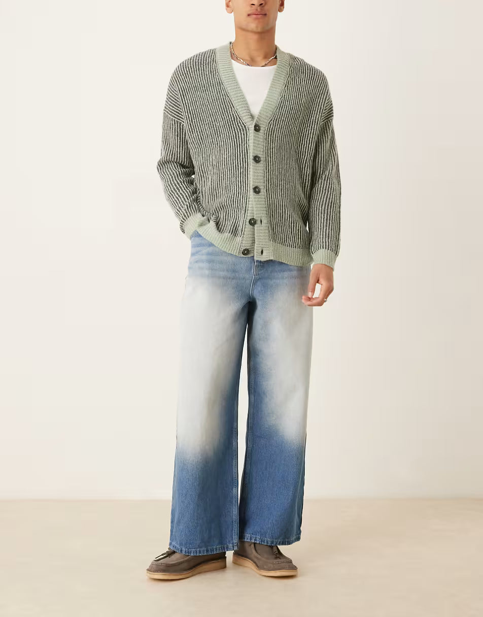 ASOS  Super baggy blasting jeans in wash blue