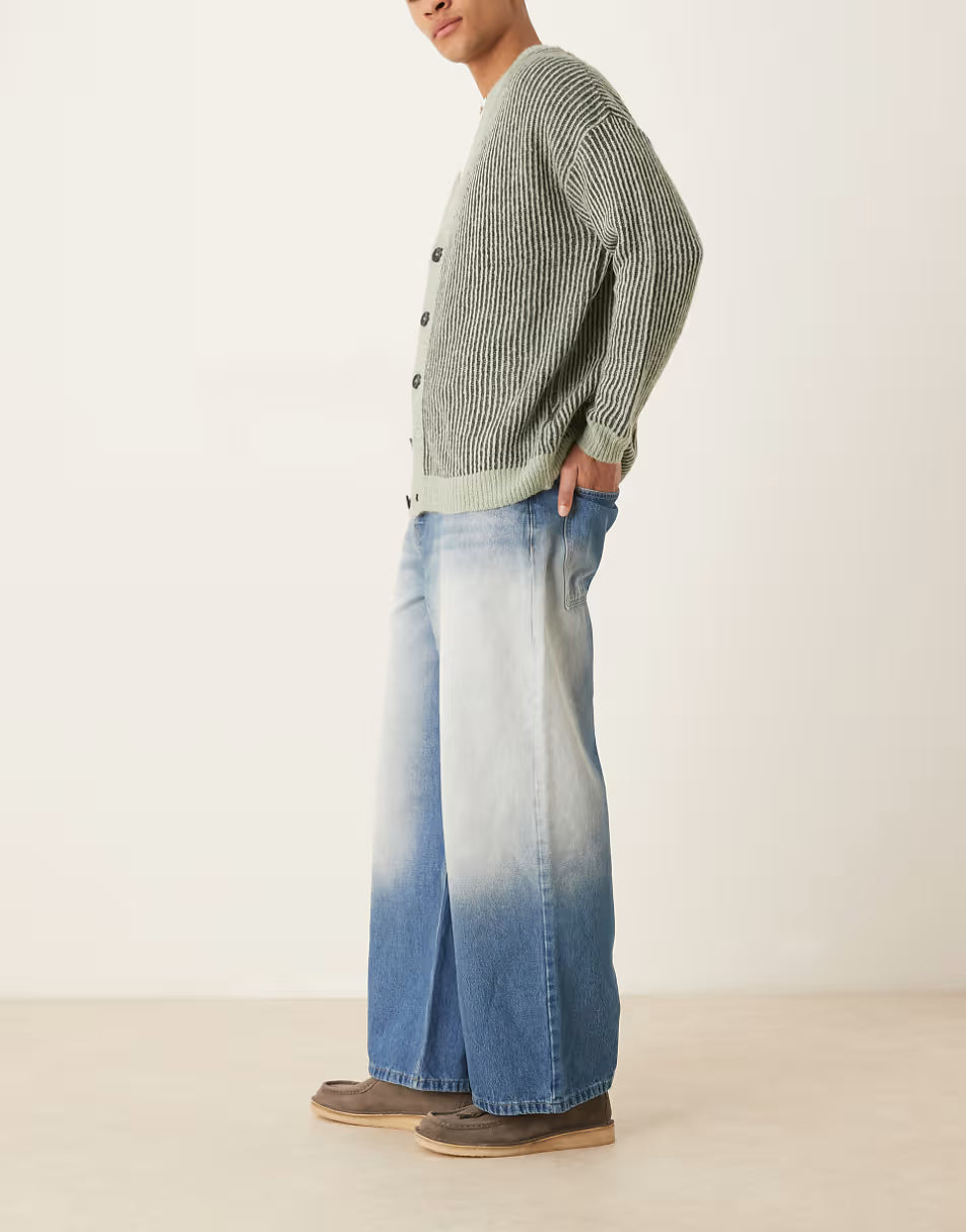 ASOS  Super baggy blasting jeans in wash blue