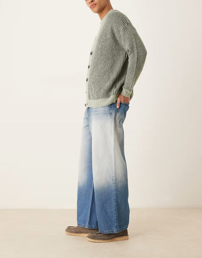 ASOS Pants  Super baggy blasting jeans in wash blue