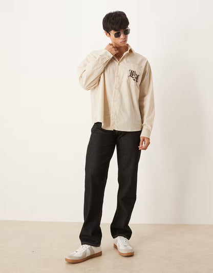ASOS Oversized Shirt Chest "Embroidery"