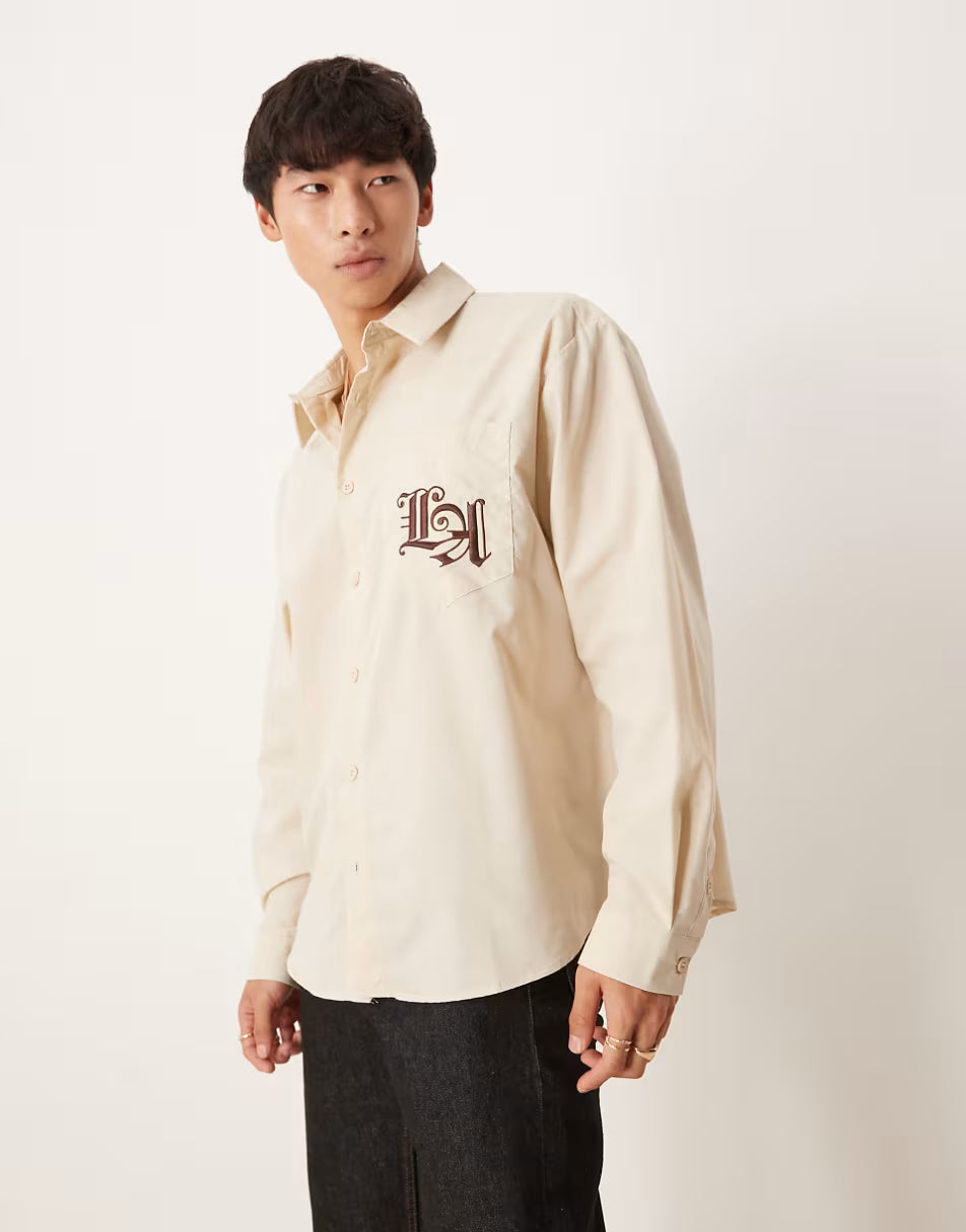 ASOS Oversized Shirt Chest "Embroidery"