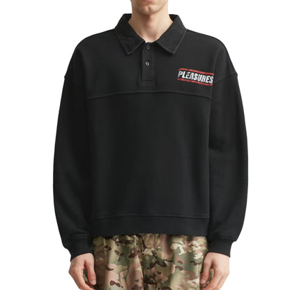 Pleasures Gentle Polo Sweatshirt 'Black'