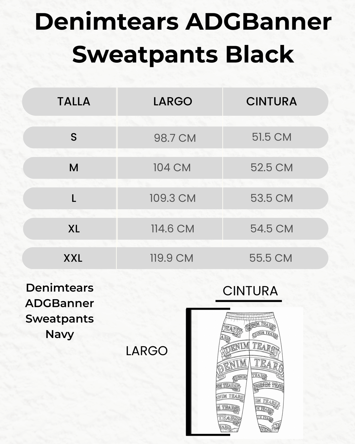 Denim Tears ADGBanner Sweatpants Black