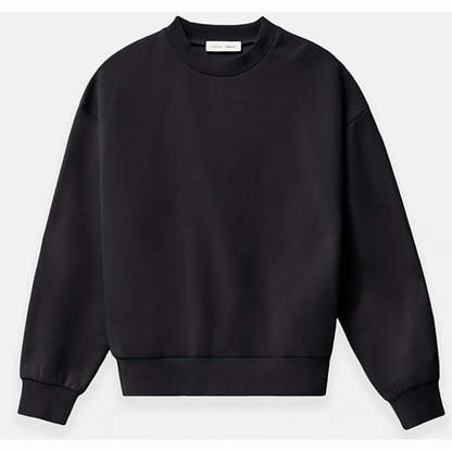 Fear of God Essentials Jet Black Classic Fleece Crew Neck Sweatshirt