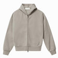 Fear of God Essentials Smoke Grey Classic Fleece Zip Up Hoodie