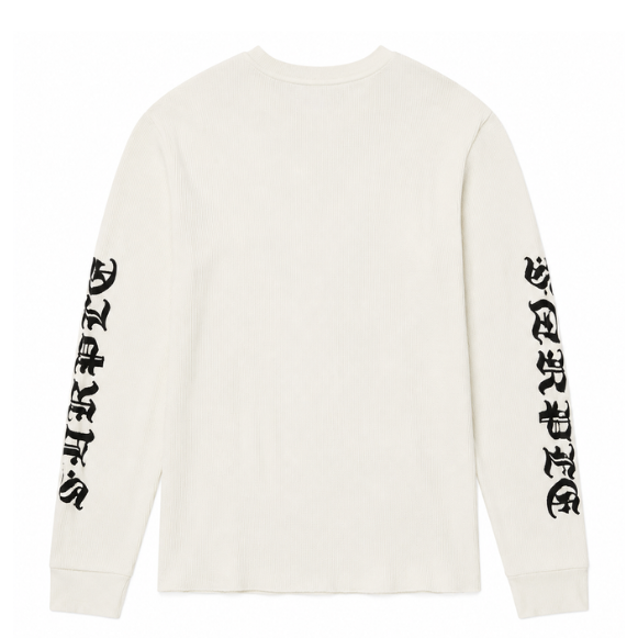 Purple Brand Long Sleeve Waffle Knit Logo Tee