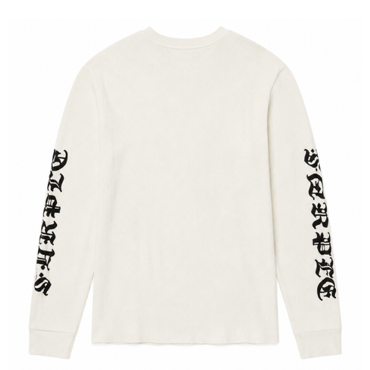 Purple Brand Long Sleeve Waffle Knit Logo Tee