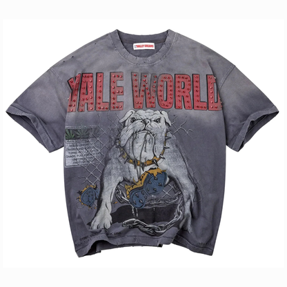 Valley Dreams Dog Yard Bling Tee Grey
