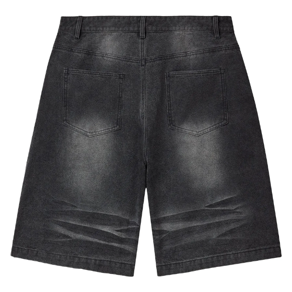 VALLEY DREAMS Black 1980s Jorts 'Black/Wash'