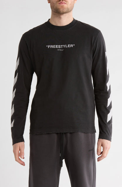 OFF-WHITE Logo Long Sleeve T-Shirt "Freestyler"