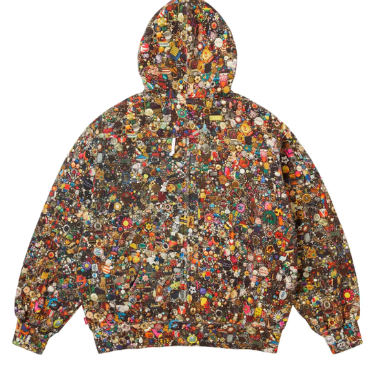 Supreme x Mike Kelley Zip Up Hooded Sweatshirt 'Multicolor'
