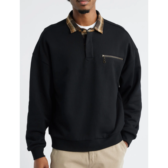 Pleasures Town Polo Crewneck Black