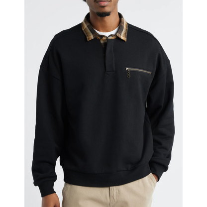 Pleasures Town Polo Crewneck Black