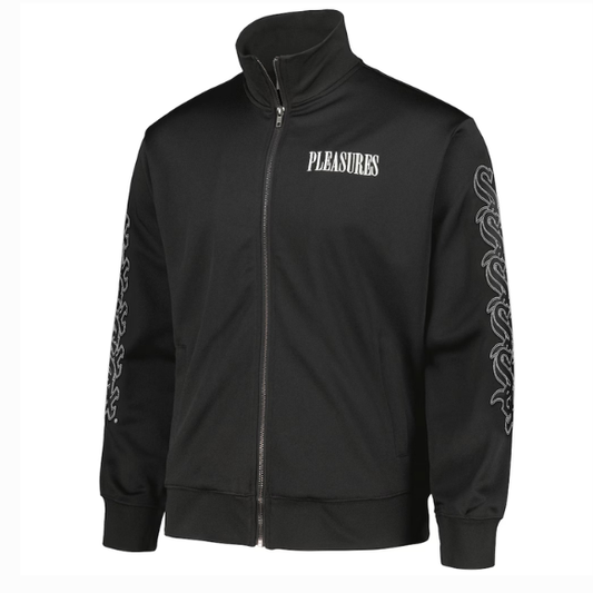 PLEASURES  Chicago White Sox Black Pitcher Full-Zip Track Jacket