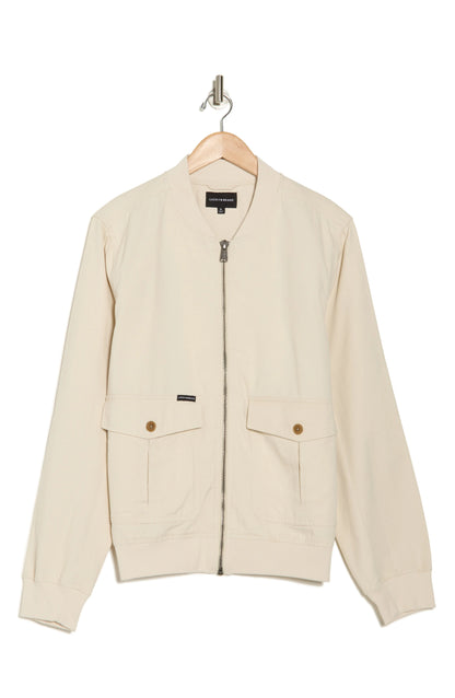 Cotton Twill Utility Bomber Jacket Lucky Brand